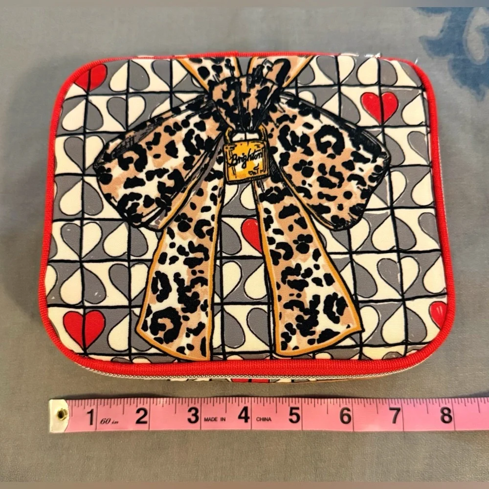 Brighton Wild Love Cosmetic Bag - Red, Black, Tan - Picture 4 of 7